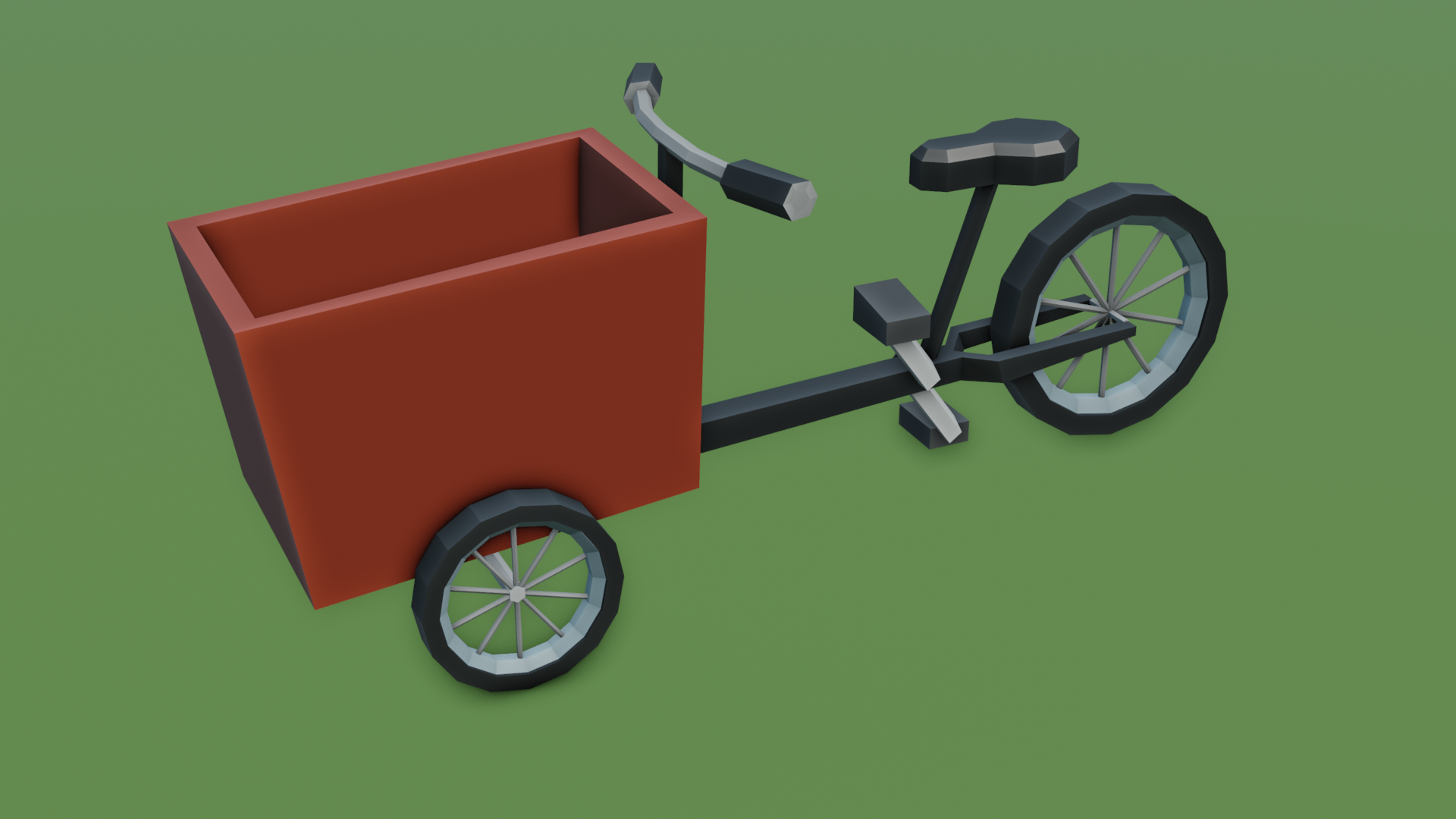 Low poly Cargo bike preview image 2